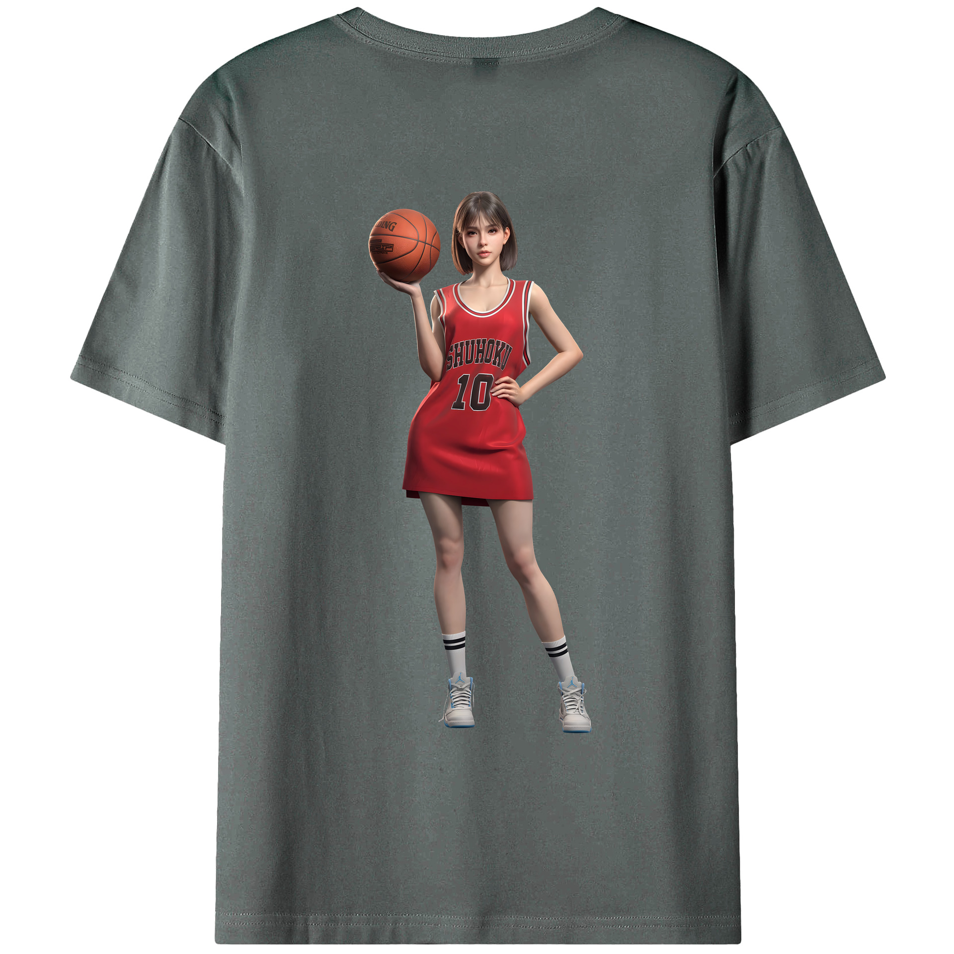 （画像用） SLAM DUNK／スラムダンク 綿100％ メンズ半袖Tシャツ（バックプリント） 通気性
